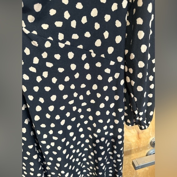 - Black Mini Dress pattern print papaya size 16 new ladies black - Picture 4 of 10